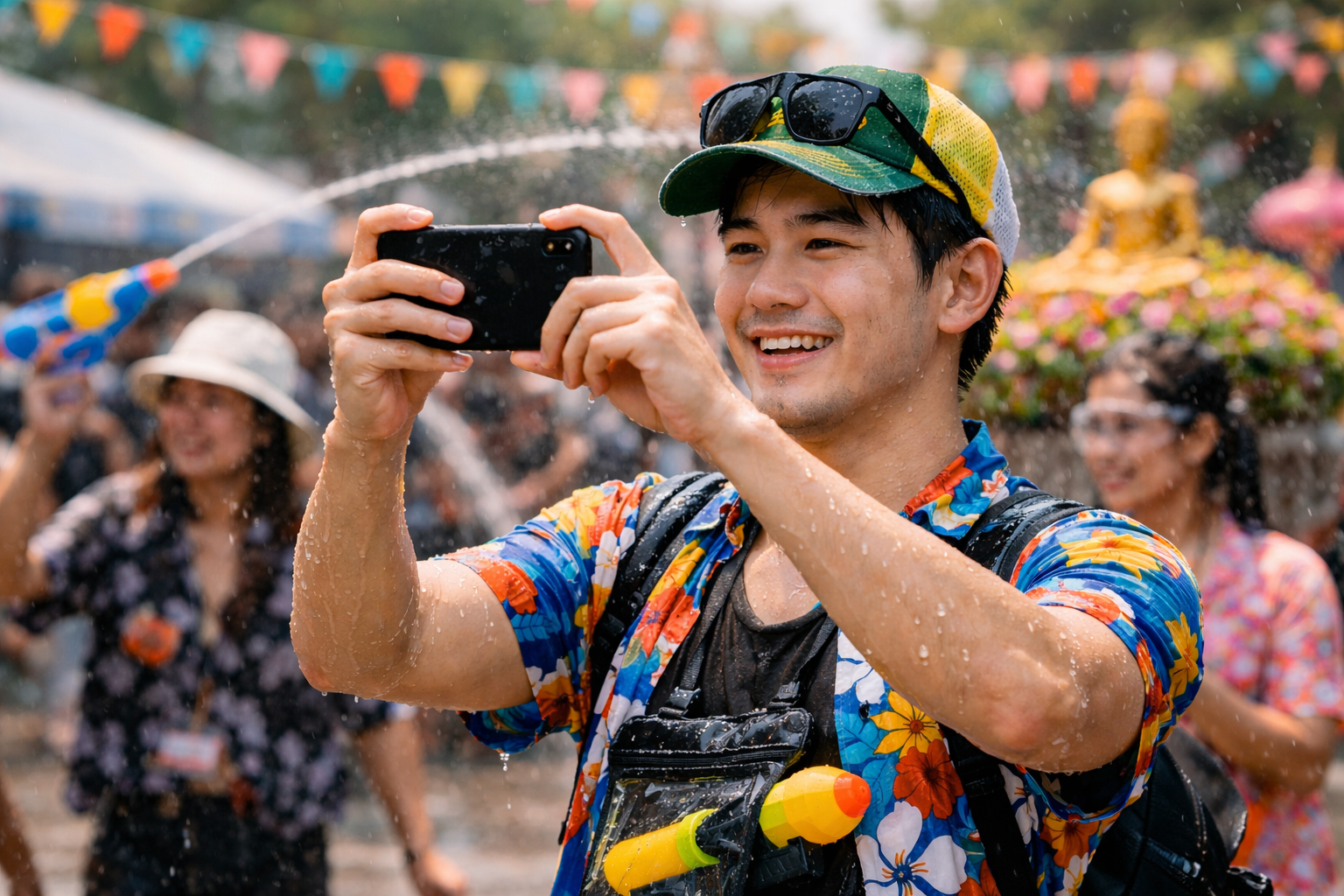 ประโยชน์ของโทรศัพท์กันน้ำ ช่วงเทศกาลสงกรานต์ สำหรับคนที่ต้องทำงานในช่วงนี้ ไม่ว่าจะเป็นเจ้าหน้าที่รักษาความปลอดภัย พ่อค้าแม่ค้า หรือพนักงานบริการ การพกสมาร์ทโฟนที่กันน้ำได้ช่วยให้คุณยังสามารถติดต่อสื่อสาร ประสานงาน หรือรับยอดโอนเงินผ่านสแกน QR Code ได้อย่างลื่นไหล โดยไม่ต้องมัวพะวงเรื่องคนสาดน้ำ หรือต้องคอยหาที่หลบเพื่อหยิบมือถือออกมาใช้งาน